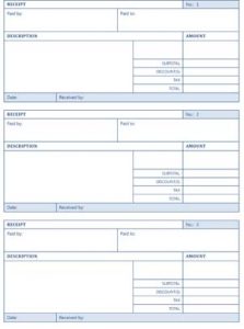Printable Cash Receipts - Small Business Free Forms