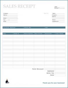 Printable Sales Receipts - Small Business Free Forms