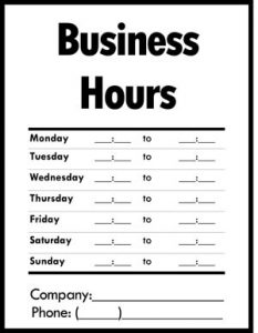 Printable Business Signs - Small Business Free Forms