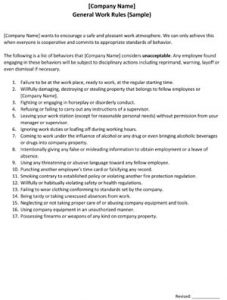 Company Policies - Small Business Free Forms