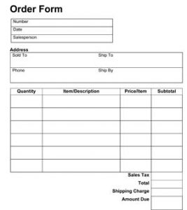 Sales Order Form #1 - Small Business Free Forms